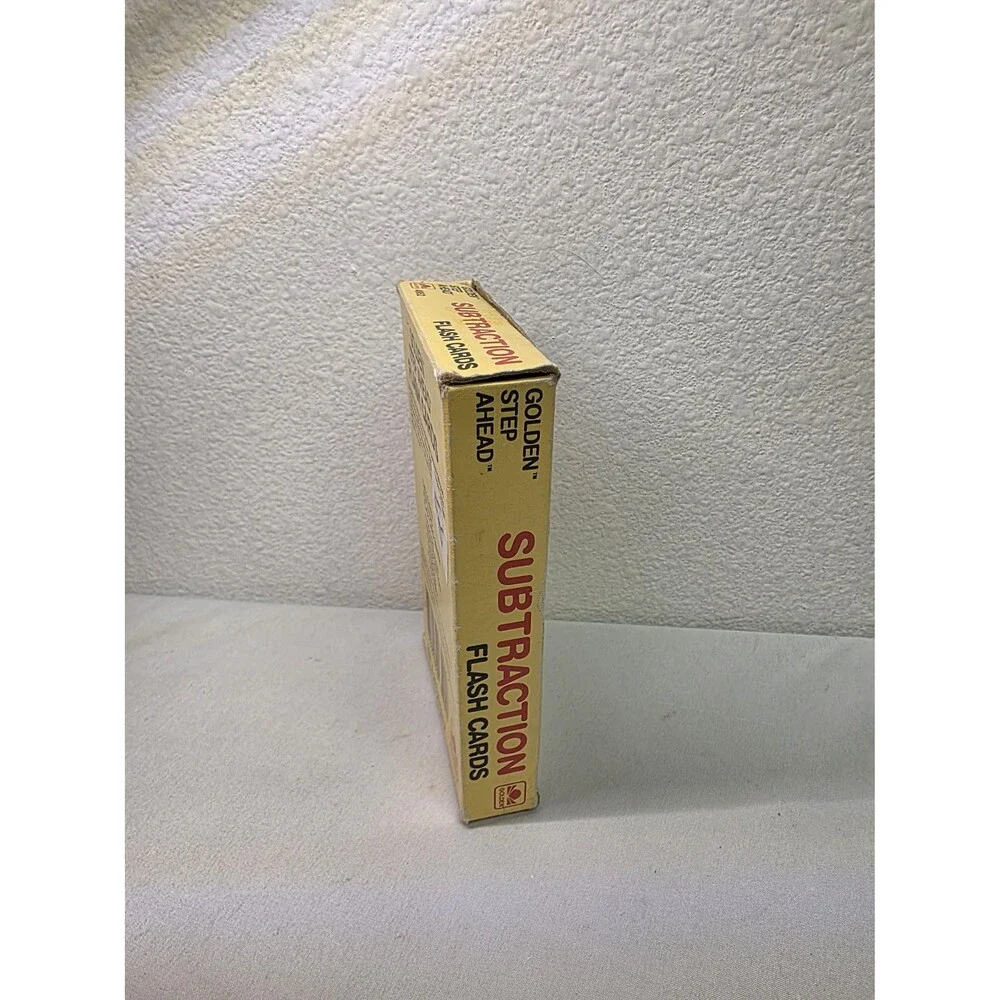 1984 Vintage Golden Step Ahead Subtraction Flash Cards Math Learning Set Retro